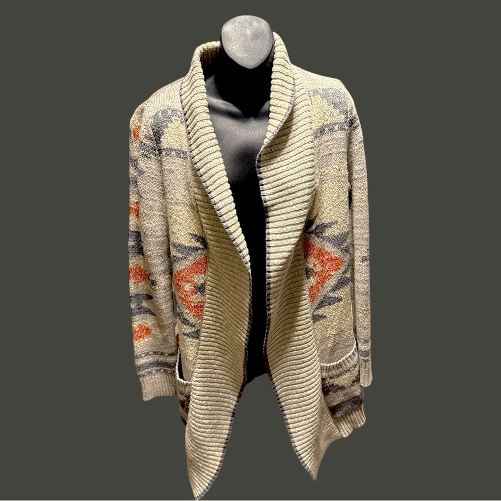 Aztec Patterned Cardigan Sweater - image 3